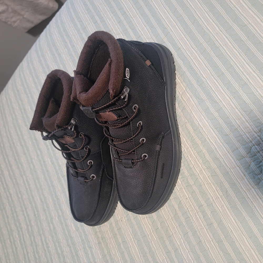 Men's Black and Brown Hiking Boots